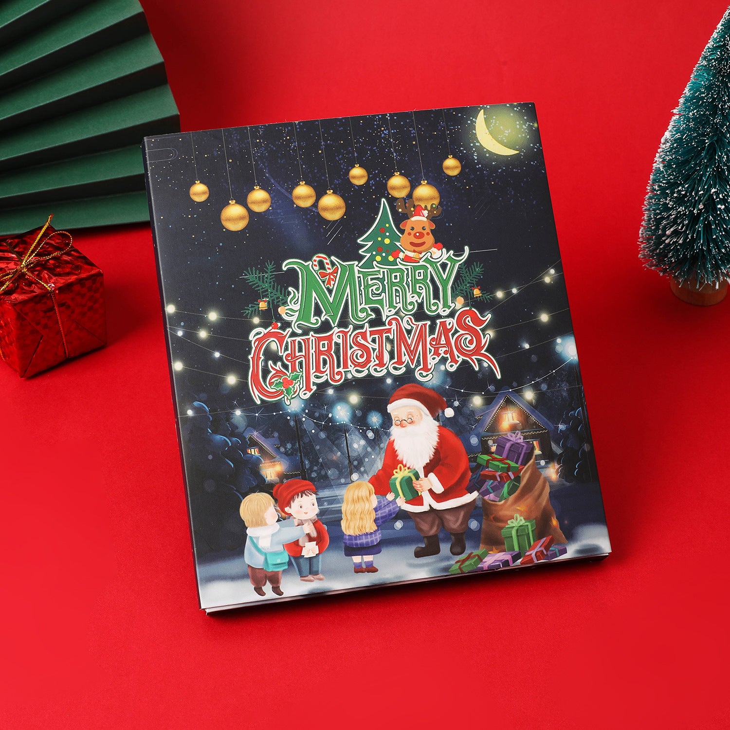 Cross-Border New Christmas Countdown Calendar 24-Grids Bracelet Set DIY Kidsren&#039;s Bracelet Necklace Gift Blind Box